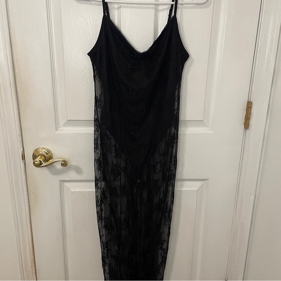 Garage black sheer lace midi dress with bodysuit nwt - Picture 1 of 7